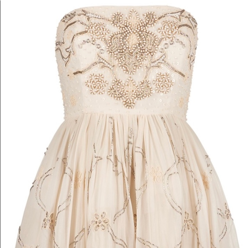 Needle And Thread Embellished Strapless Dress sz 2